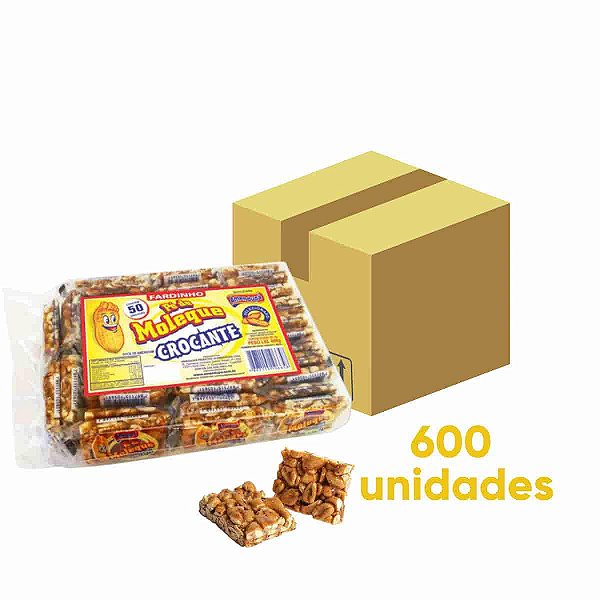 Caixa Pé De Moleque Crocante Amendupã com 600 (12x50) unidades