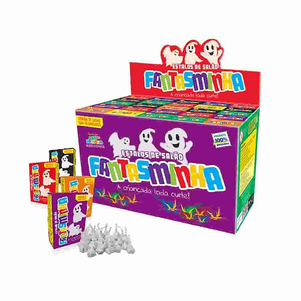 Estalos de Salão Fantasminha Festa Junina com 50 caixinhas (10 estalos cada caixa)