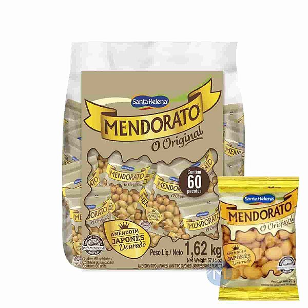 Fardo de Amendoim Mendorato Santa Helena com 60 unidades de 27g