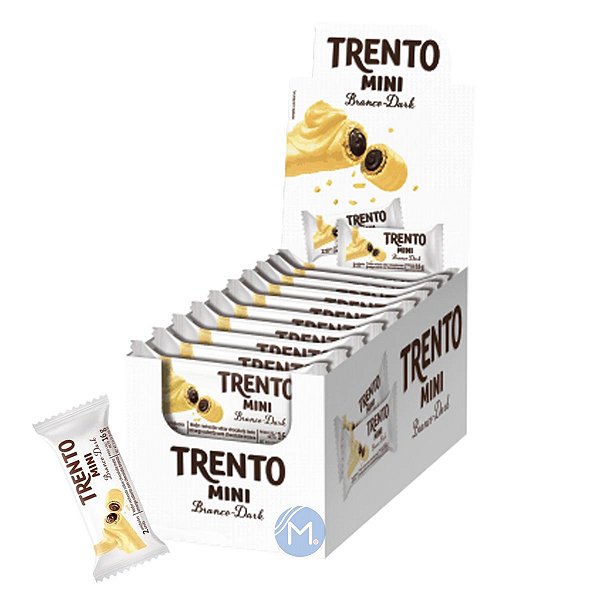 Caixa Chocolate Mini Trento Duo Branco-Dark Peccin com 16 unidades