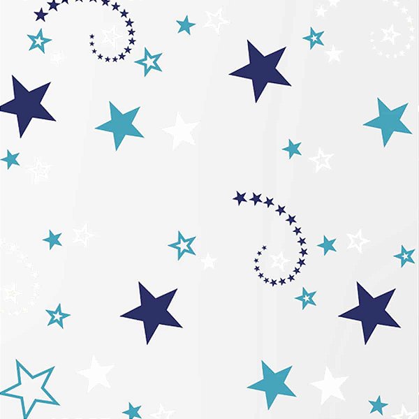 Saco Celofane Decorado Constelação Azul 15x21,7cm Camp Festas com 50 unidades