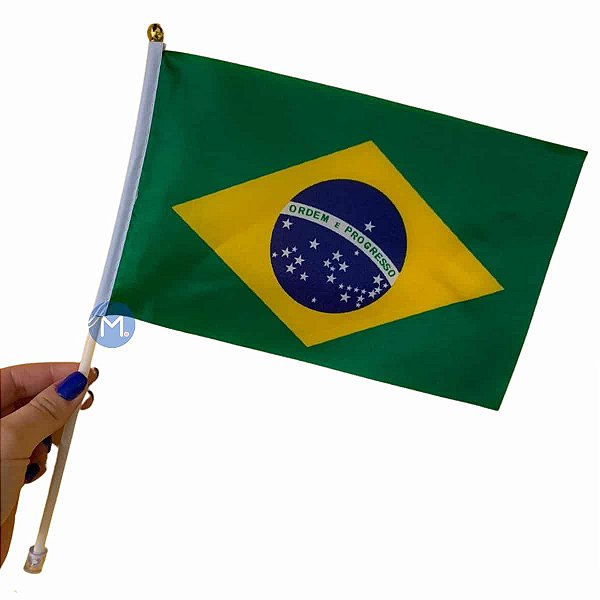 Bandeira do Brasil Tecido Copa do Mundo Unitária 21x14cm