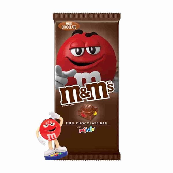 Barra de Chocolate Importado M&M Ao Leite 165g