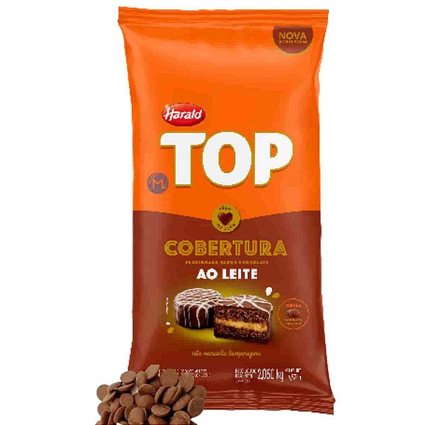 Cobertura Chocolate ao Leite Gotas Top Harald 2,050kg