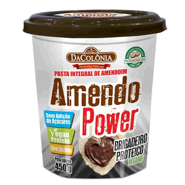 Pasta de Amendoim Amendopower Brigadeiro Proteico DaColônia 450g