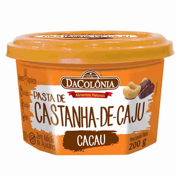 Pasta de Castanha de Caju com Cacau DaColônia 200g