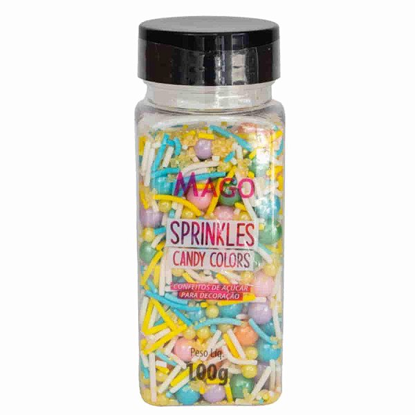 Confeitos de Açúcar para Decorar Candy Colors Mago 100g