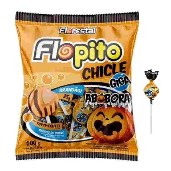 Pirulito Flopito Chicle Giga Abobora 600g