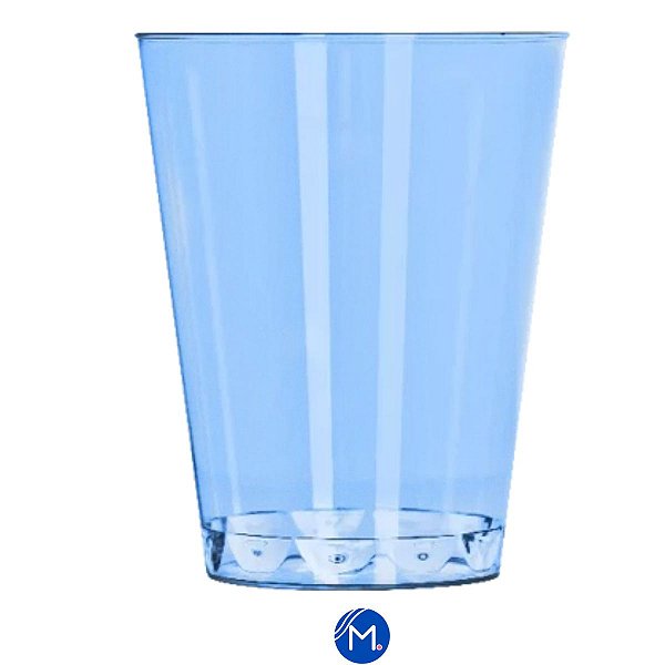 Copo Plástico Azul Neon 200ml Strawplast com 10 unidades