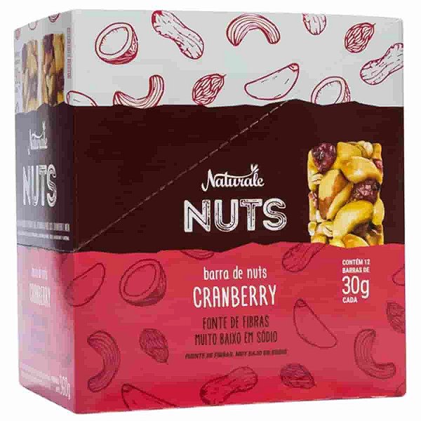 Barra de Nuts Cranberry com 12 unidades Naturale