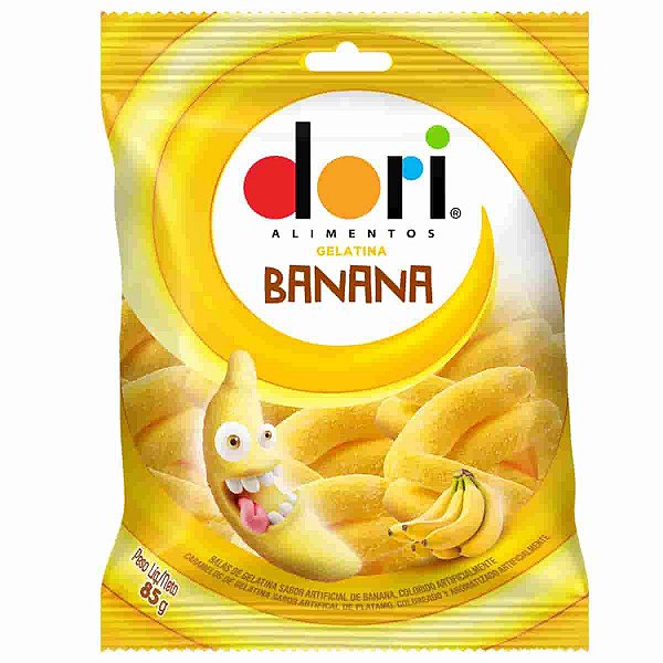Bala de Gelatina Banana Dori 60g