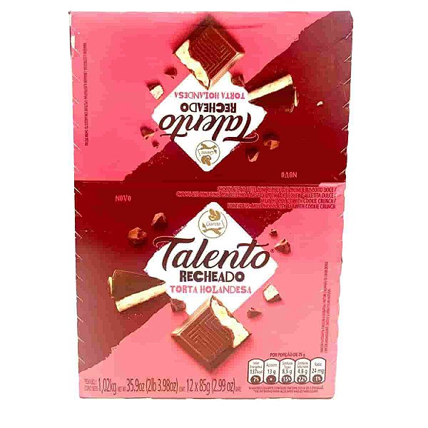 Chocolate Talento Torta Holandesa 12 unidades de 85g Garoto