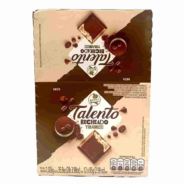 Chocolate Talento Tiramisu 12 unidades de 85g Garoto
