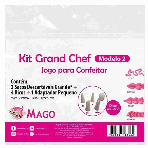 Kit Grand Chef com Saco e Bico de Confeitar Mago