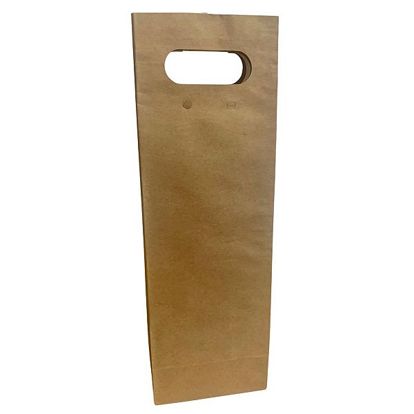 Sacola Kraft Para Garrafa Vinho/Champagne 14X10X42 Pac Box