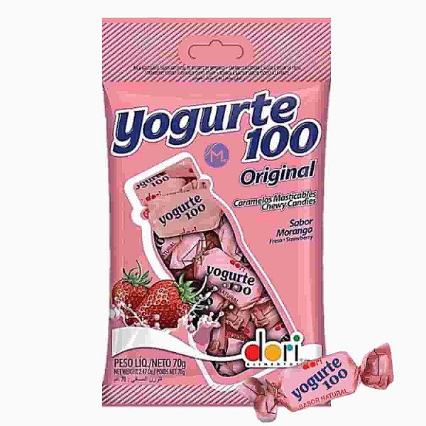 Bala Mastigavel Yogurte 100 Dori 70g