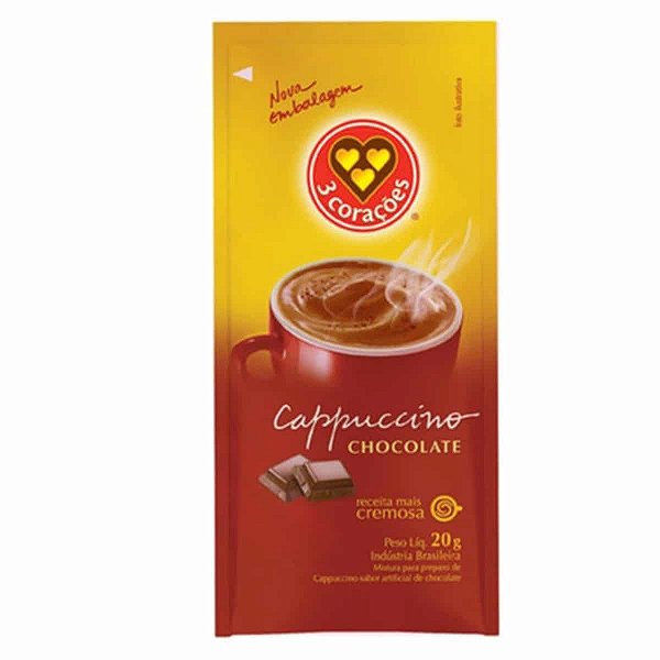 Cappuccino Chocolate 3 Corações 20g
