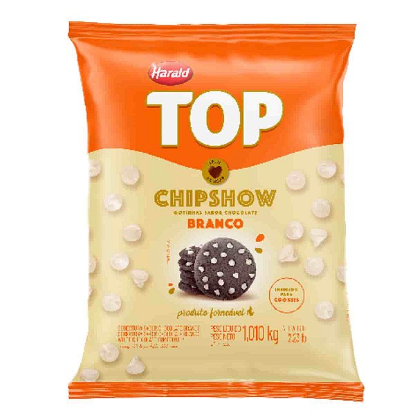 Gotas de Chocolate ChipShow Cobertura Branco Top 1,010kg