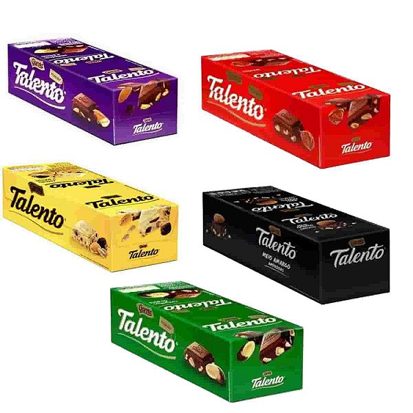 Chocolate Mini Talento com 15 unidades de 25g | Escolha o Sabor