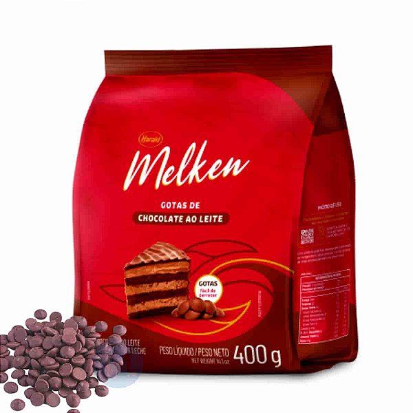 Chocolate em Gotas Melken Ao Leite Harald 400g
