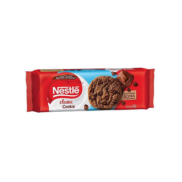 Biscoito Cookie Classic Chocolate com gotas Chocolate 60g Nestlé