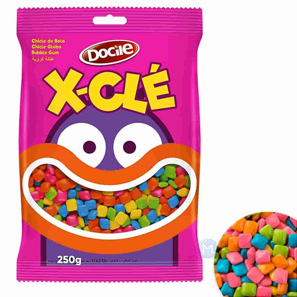 Chicletes Mini Xclé Tutti-Frutti Docile  250g