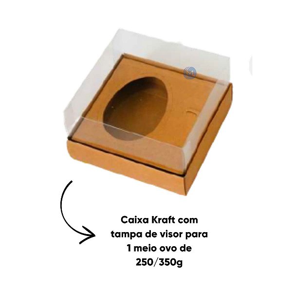 Caixa para Ovo de Colher 250/350g Kraft PacBox com 10 unidades