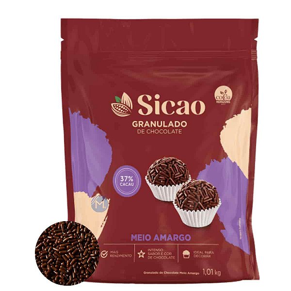 Granulado de Chocolate Meio Amargo Sicao 1,01kg