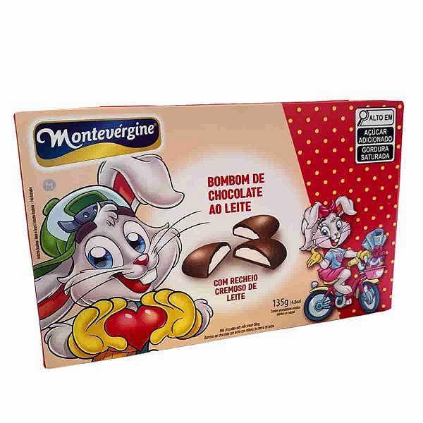 Bombom de Chocolate ao Leite com Recheio de Leite Montevergine 135g