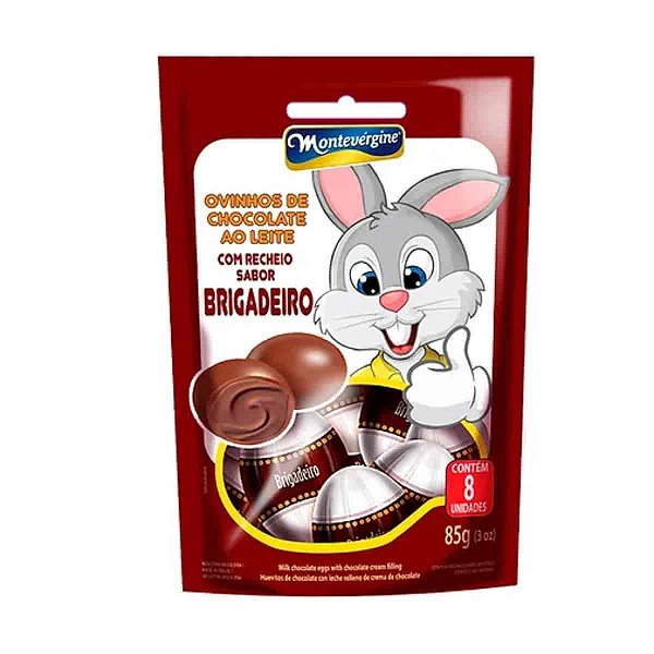 Ovinhos de Páscoa Chocolate ao Leite com Recheio de Brigadeiro Montevergine 85g