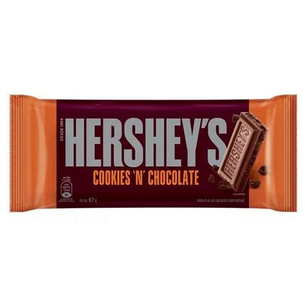 Barra de Chocolate Hershey's Cookies 'n Chocolate 87g