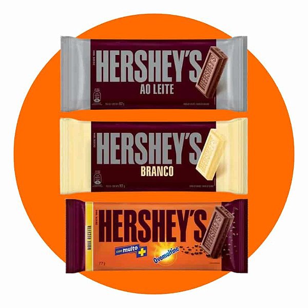 Kit 3 Barras Chocolate Hershey 's Sabores Sortidos | Compre na Mercado -  Mercadoce - Doces, Confeitaria e Embalagem