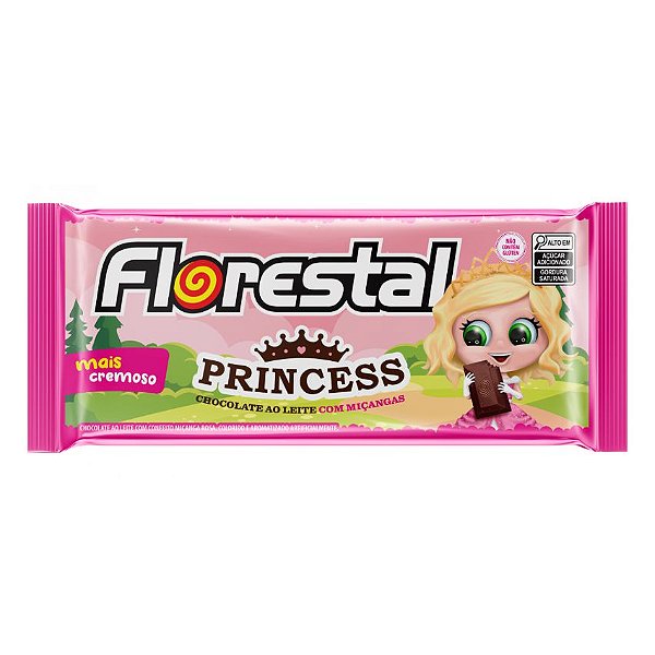 Barra de Chocolate Ao Leite  Princess Florestal 80g