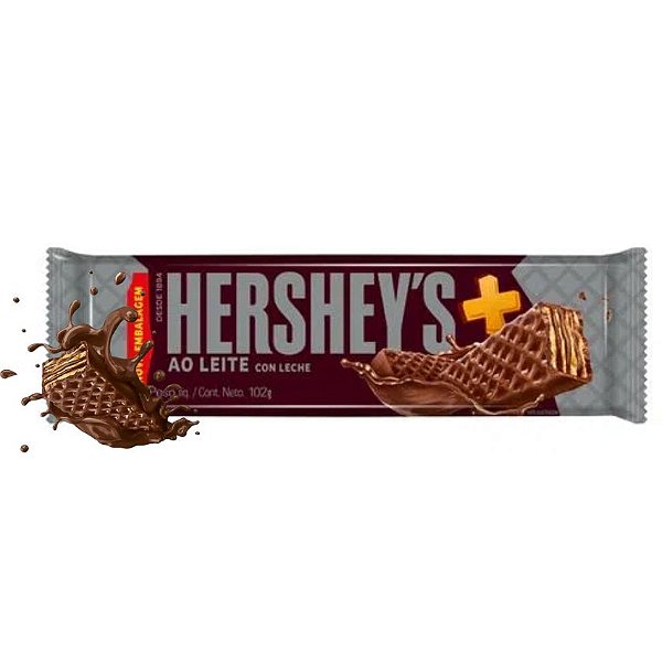 Chocolate Wafer Hersheys Mais Ao Leite 102g