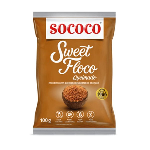 Coco Queimado em Flocos Sococo 100g