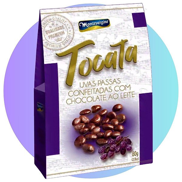 Chocolate Tocata Uva Passa coberta com Chocolate 80g Montevergine