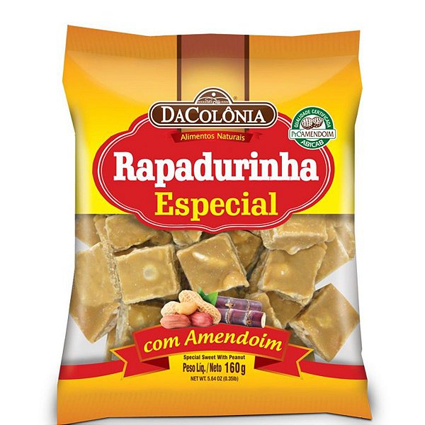 Rapadura Especial com Amendoim Dacolonia 160g