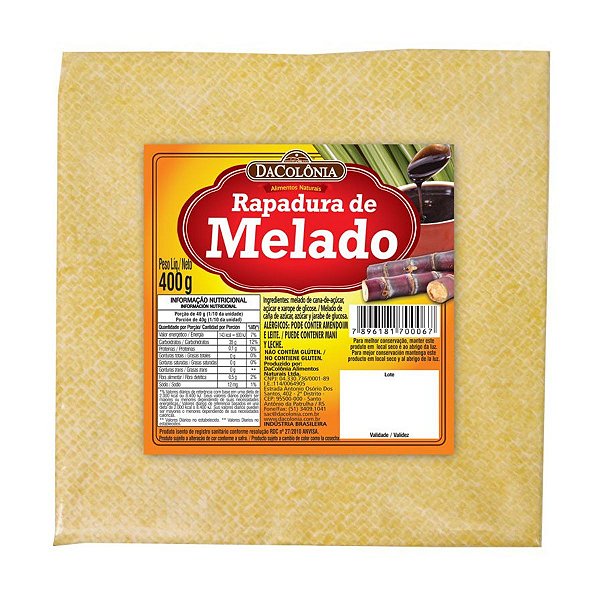 Rapadura de Melado Dacolonia 400g