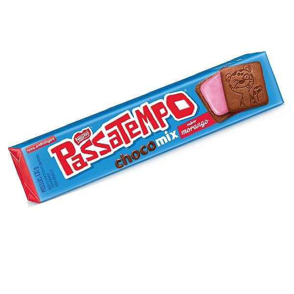 Biscoito Passatempo Chocolate Recheado Morango 130g Nestlé