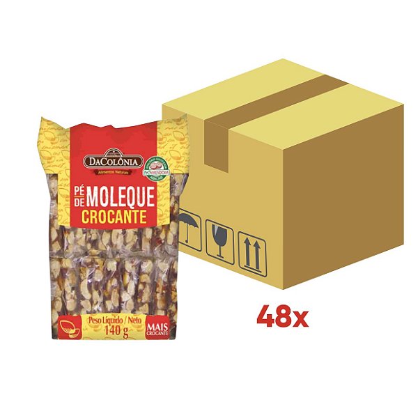 Caixa Pé de Moleque Crocante DaColônia 48x140g