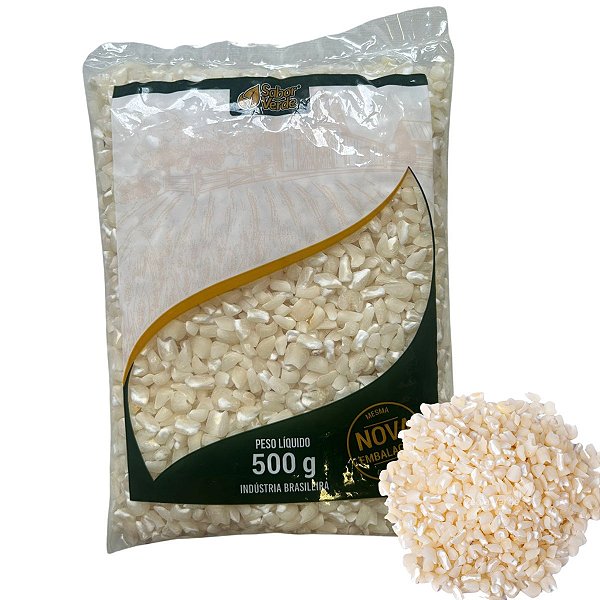 Canjica Branca 500g Sabor Verde