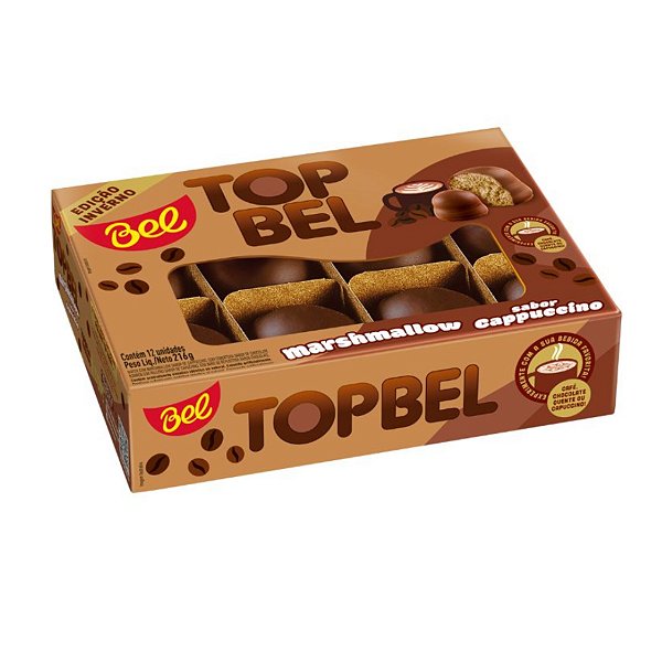 TopBel Ao Leite Recheio Sabor Cappuccino 12 unidades