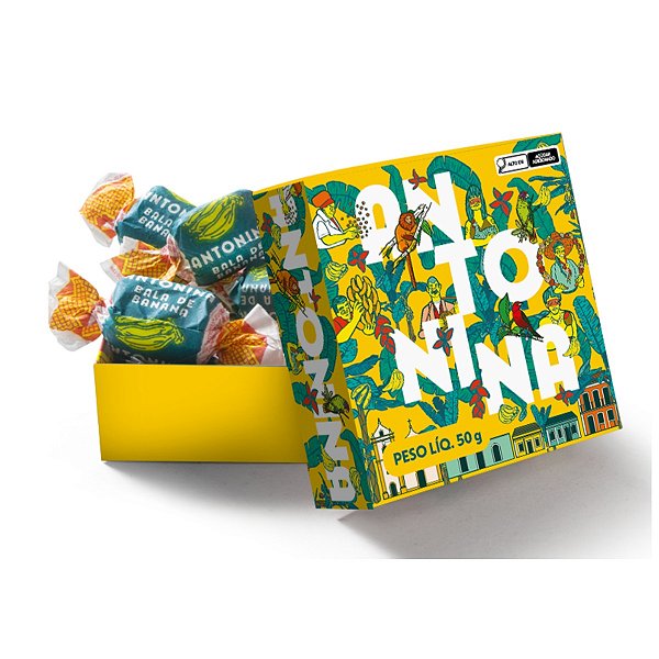 Caixa Presente Bala de Banana Antonina 50g Personagens