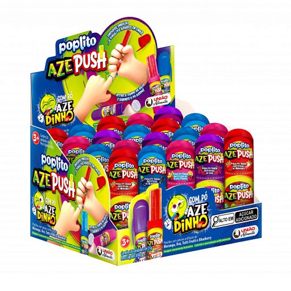 Pirulito AzePush Poplito com 20 unidades de 17g Audaz Foods