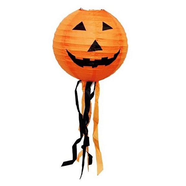 Lanterna de papel Halloween Abobora