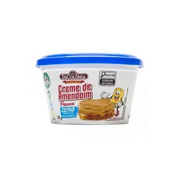 Creme De Amendoim Paçoca Zero Açucar Dacolonia 120g