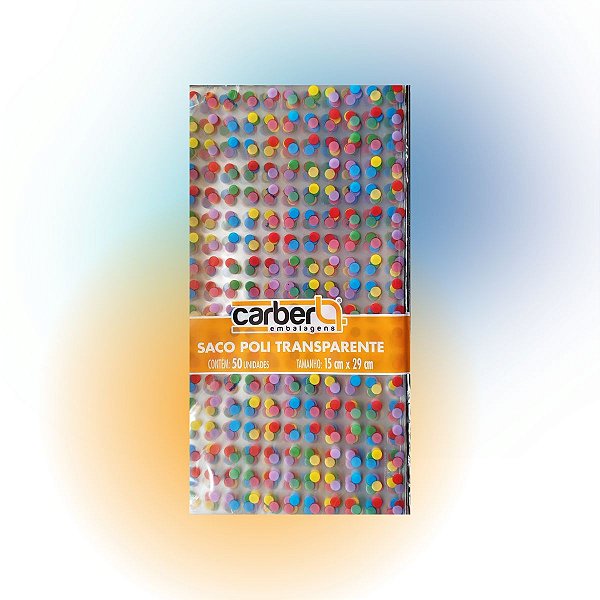 Saco Decorado Confete 15x29cm 50 un Carber