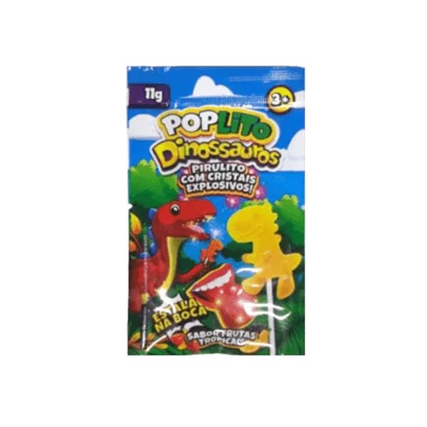 Pirulito Pop Lito Dino Cristais Explosivos 11g Audaz Food