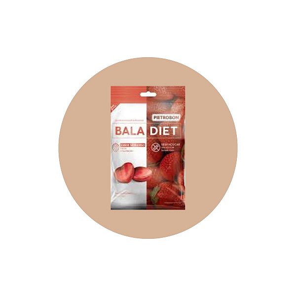 Bala 50g Super Fresh Diet Sabor Morango Pietrobon