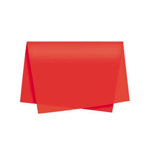 Papel Seda Auto Serv Vermelho 49x69cm Com 3 un Packpel